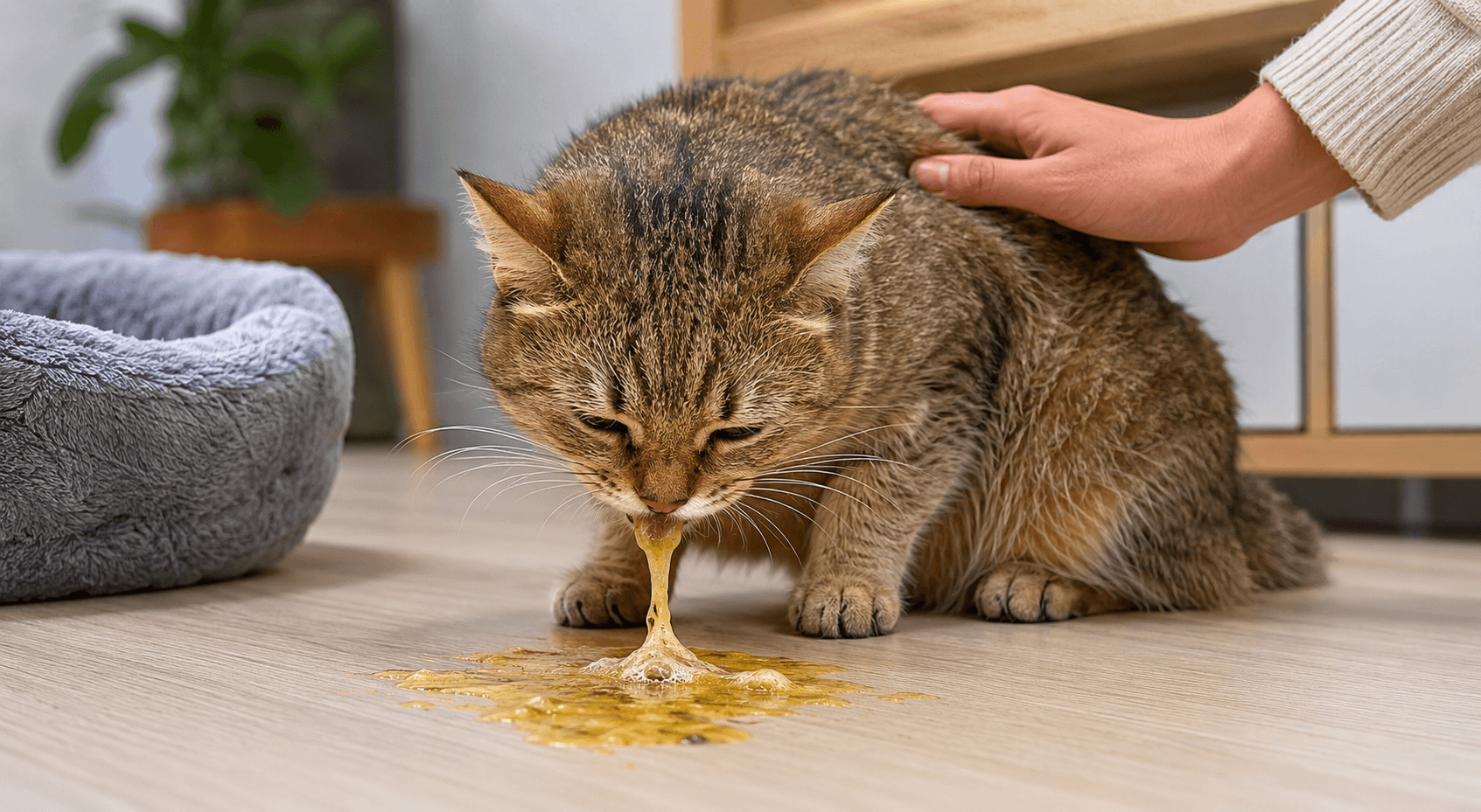 Treating cat vomiting at home