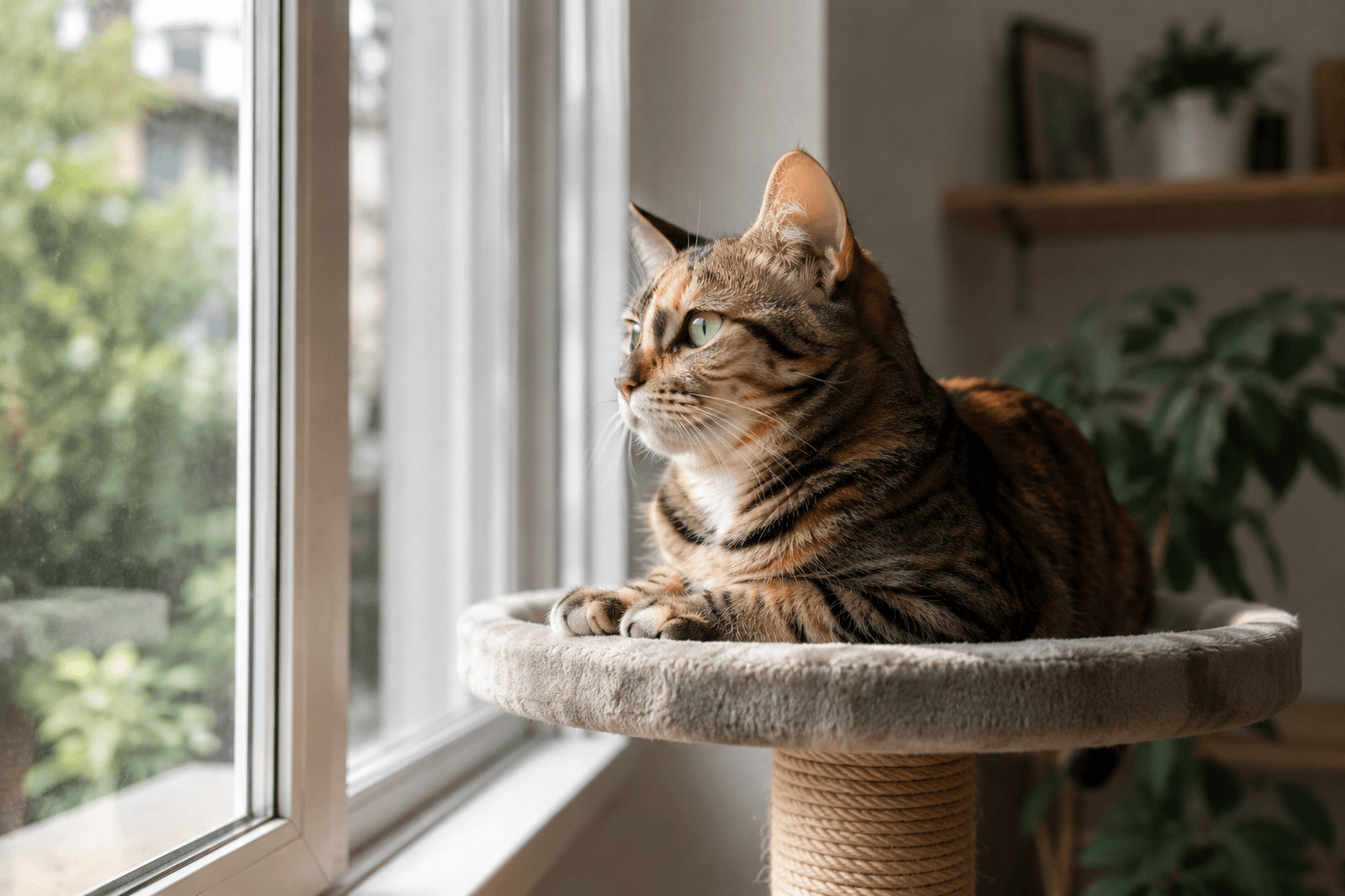 Cat raising its paw while interacting with its owner during training